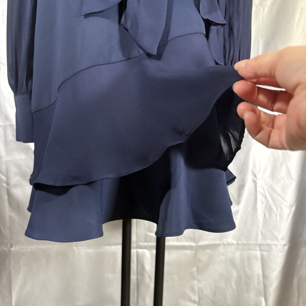 PARKER Kenji Tiered Chiffon Long-Sleeve Dress XS - Picture 16 of 16